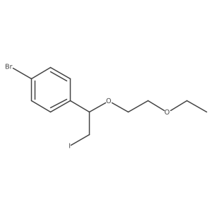 1-Bromo-4-[1-(2-ethoxyethoxy)-2-iodoethyl]benzene结构式