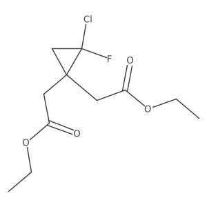 Diethyl 2,2'-(2-chloro-2-fluorocyclopropane-1,1-diyl)diacetate Structure
