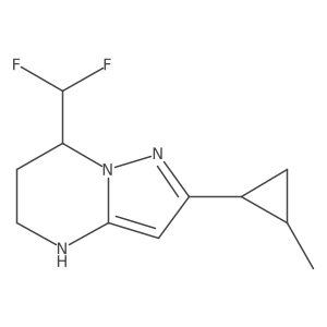 7-(difluoromethyl)-2-(2-methylcyclopropyl)-4H,5H,6H,7H-pyrazolo[1,5-a]pyrimidine Structure
