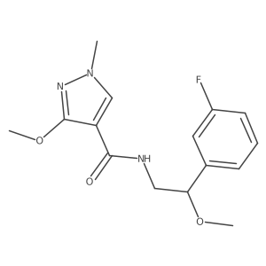 N-(2-(3-fluorophenyl)-2-methoxyethyl)-3-methoxy-1-methyl-1H-pyrazole-4-carboxamide Structure