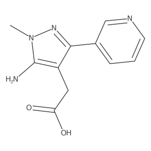 2-(5-Amino-1-methyl-3-(pyridin-3-yl)-1H-pyrazol-4-yl)acetic acid Structure