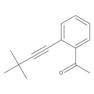 1-[2-(3,3-Dimethylbut-1-yn-1-yl)phenyl]ethan-1-one结构式
