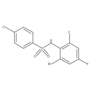 N-(2-Bromo-4,6-difluorophenyl)-4-chlorobenzenesulfonamide结构式