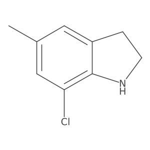 7-chloro-5-methyl-2,3-dihydro-1H-indole结构式
