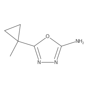 5-(1-Methylcyclopropyl)-1,3,4-oxadiazol-2-amine结构式