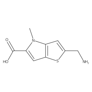 2-(aminomethyl)-4-methyl-4H-thieno[3,2-b]pyrrole-5-carboxylic acid结构式