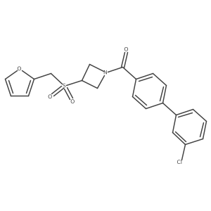 (3'-Chloro-[1,1'-biphenyl]-4-yl)(3-((furan-2-ylmethyl)sulfonyl)azetidin-1-yl)methanone结构式