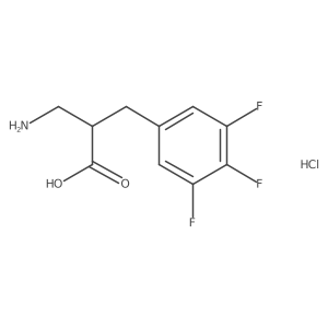 3-Amino-2-[(3,4,5-trifluorophenyl)methyl]propanoic acid hydrochloride结构式