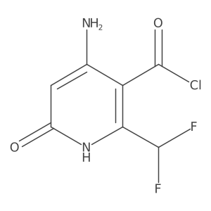 4-Amino-2-(difluoromethyl)-6-hydroxynicotinoyl chloride结构式