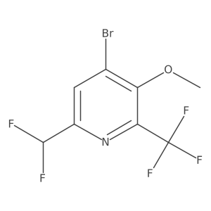 4-Bromo-6-(difluoromethyl)-3-methoxy-2-(trifluoromethyl)pyridine Structure