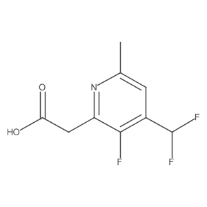 2-(4-(Difluoromethyl)-3-fluoro-6-methylpyridin-2-yl)acetic acid Structure