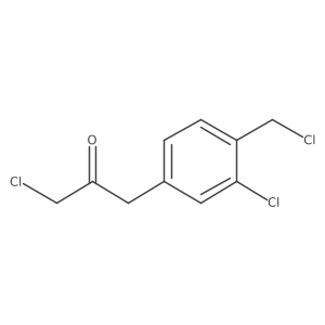 1-Chloro-3-(3-chloro-4-(chloromethyl)phenyl)propan-2-one结构式