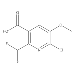 6-Chloro-2-(difluoromethyl)-5-methoxynicotinic acid Structure