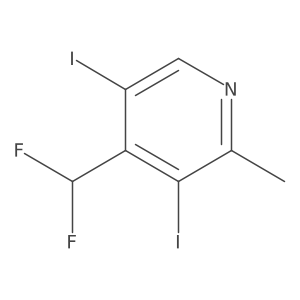4-(difluoromethyl)-3,5-diiodo-2-methyl-pyridine结构式