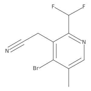 2-[4-bromo-2-(difluoromethyl)-5-methyl-3-pyridyl]acetonitrile Structure