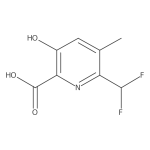2-(Difluoromethyl)-5-hydroxy-3-methylpyridine-6-carboxylic acid Structure