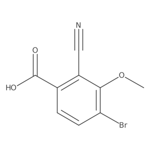 4-Bromo-2-cyano-3-methoxybenzoic acid Structure