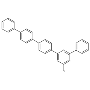 2-([1,1':4',1''-Terphenyl]-4-yl)-4-chloro-6-phenyl-1,3,5-triazine Structure