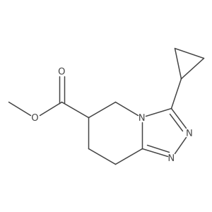 Methyl 3-cyclopropyl-5H,6H,7H,8H-[1,2,4]triazolo[4,3-a]pyridine-6-carboxylate结构式