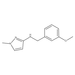 N-[(3-methoxyphenyl)methyl]-1-methyl-1H-pyrazol-3-amine结构式