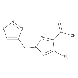 4-amino-1-[(1,2,3-thiadiazol-4-yl)methyl]-1H-pyrazole-3-carboxylic acid结构式