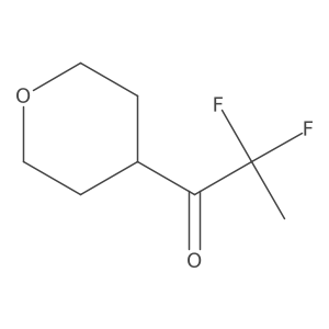 2,2-Difluoro-1-(oxan-4-yl)propan-1-one结构式