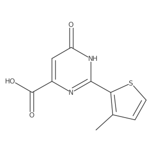2-(3-Methylthiophen-2-yl)-6-oxo-1,6-dihydropyrimidine-4-carboxylic acid结构式