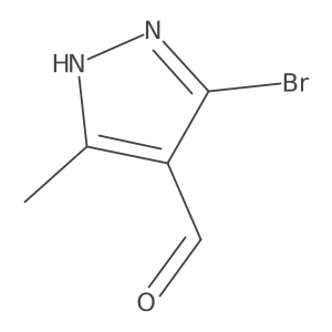 3-bromo-5-methyl-1H-pyrazole-4-carbaldehyde Structure