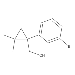 [1-(3-Bromophenyl)-2,2-dimethylcyclopropyl]methanol结构式