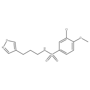 3-chloro-N-(3-(isoxazol-4-yl)propyl)-4-methoxybenzenesulfonamide Structure