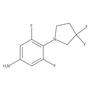 4-(3,3-Difluoropyrrolidin-1-yl)-3,5-difluoroaniline Structure