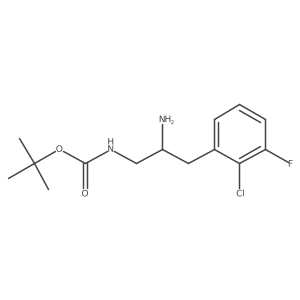 tert-butyl N-[2-amino-3-(2-chloro-3-fluorophenyl)propyl]carbamate结构式