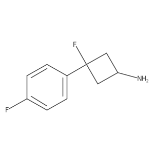 trans-3-Fluoro-3-(4-fluorophenyl)cyclobutanamine Structure