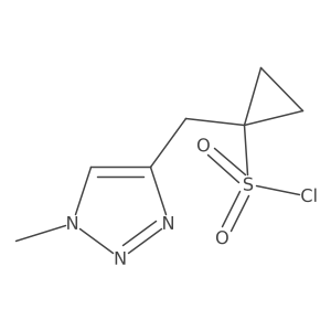 1-[(1-methyl-1H-1,2,3-triazol-4-yl)methyl]cyclopropane-1-sulfonyl chloride结构式