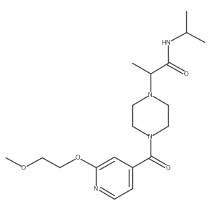 N-isopropyl-2-(4-(2-(2-methoxyethoxy)isonicotinoyl)piperazin-1-yl)propanamide结构式