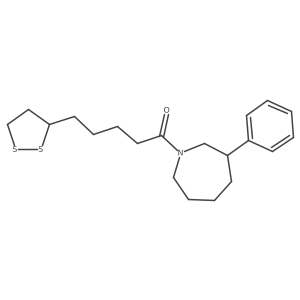 5-(1,2-Dithiolan-3-yl)-1-(3-phenylazepan-1-yl)pentan-1-one结构式