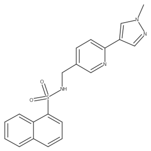 N-{[6-(1-methyl-1H-pyrazol-4-yl)pyridin-3-yl]methyl}naphthalene-1-sulfonamide Structure