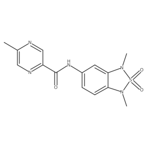 N-(1,3-dimethyl-2,2-dioxido-1,3-dihydrobenzo[c][1,2,5]thiadiazol-5-yl)-5-methylpyrazine-2-carboxamide Structure