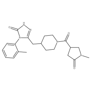 3-((1-(1-methyl-5-oxopyrrolidine-3-carbonyl)piperidin-4-yl)methyl)-4-(o-tolyl)-1H-1,2,4-triazol-5(4H)-one Structure