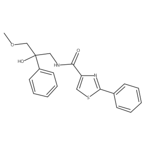 N-(2-hydroxy-3-methoxy-2-phenylpropyl)-2-phenylthiazole-4-carboxamide Structure