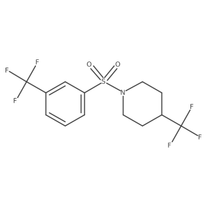 4-(Trifluoromethyl)-1-[3-(trifluoromethyl)benzenesulfonyl]piperidine结构式