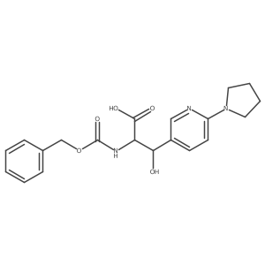 2-{[(Benzyloxy)carbonyl]amino}-3-hydroxy-3-[6-(pyrrolidin-1-yl)pyridin-3-yl]propanoic acid结构式