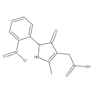 2-[5-methyl-2-(2-nitrophenyl)-3-oxo-2,3-dihydro-1H-pyrazol-4-yl]acetic acid结构式