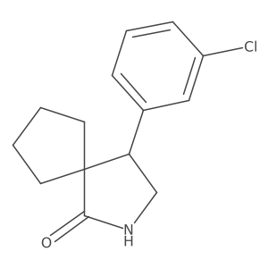 4-(3-Chlorophenyl)-2-azaspiro[4.4]nonan-1-one结构式