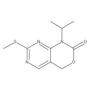 1-Isopropyl-7-(methylthio)-1,4-dihydro-2H-pyrimido[4,5-D][1,3]oxazin-2-one Structure