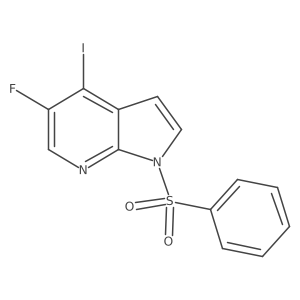 5-Fluoro-4-iodo-1-(phenylsulfonyl)-1H-pyrrolo[2,3-B]pyridine结构式