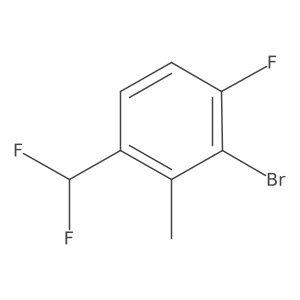 2-Bromo-4-(difluoromethyl)-1-fluoro-3-methylbenzene结构式