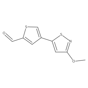 4-(3-Methoxy-1,2-thiazol-5-yl)thiophene-2-carbaldehyde结构式