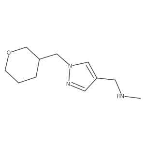methyl({1-[(oxan-3-yl)methyl]-1H-pyrazol-4-yl}methyl)amine结构式