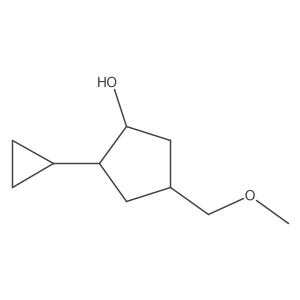 2-Cyclopropyl-4-(methoxymethyl)cyclopentan-1-ol Structure